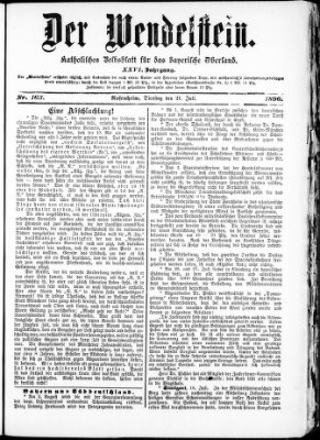Wendelstein Dienstag 21. Juli 1896