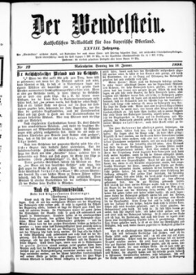 Wendelstein Sonntag 16. Januar 1898