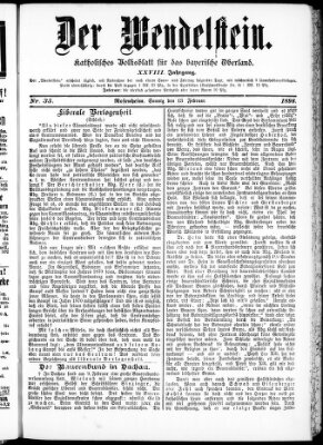 Wendelstein Sonntag 13. Februar 1898