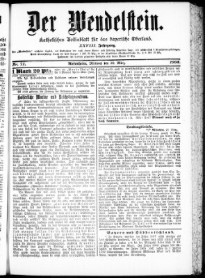 Wendelstein Mittwoch 30. März 1898