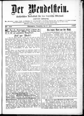 Wendelstein Donnerstag 16. Juni 1898