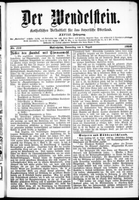 Wendelstein Donnerstag 4. August 1898