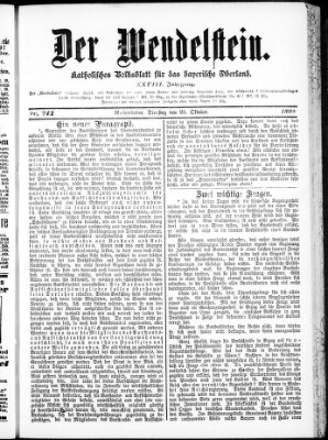 Wendelstein Dienstag 25. Oktober 1898