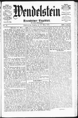 Wendelstein Samstag 23. März 1901