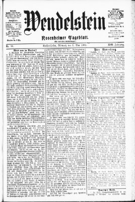 Wendelstein Mittwoch 1. Mai 1901