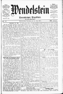 Wendelstein Donnerstag 23. Mai 1901