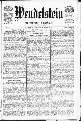 Wendelstein Freitag 9. August 1901