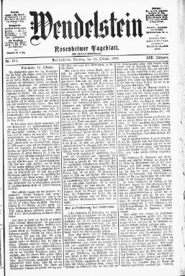 Wendelstein Sonntag 13. Oktober 1901