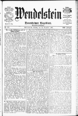 Wendelstein Dienstag 12. November 1901