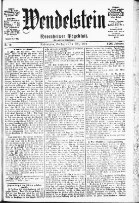 Wendelstein Samstag 15. März 1902