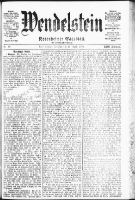 Wendelstein Dienstag 15. April 1902