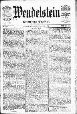 Wendelstein Dienstag 13. Mai 1902