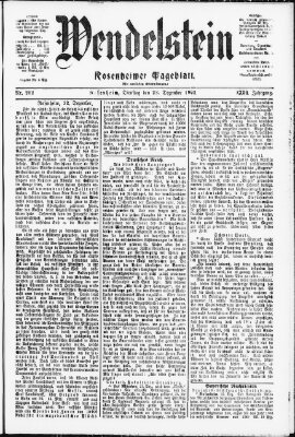 Wendelstein Dienstag 23. Dezember 1902