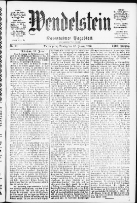 Wendelstein Dienstag 27. Januar 1903