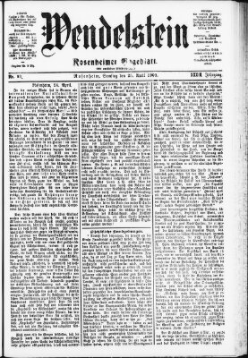 Wendelstein Samstag 25. April 1903