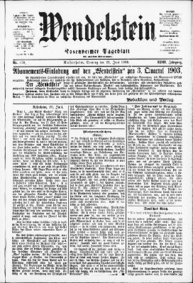 Wendelstein Sonntag 21. Juni 1903