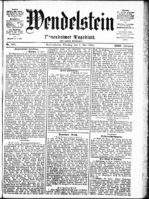 Wendelstein Dienstag 3. Mai 1904