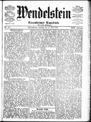 Wendelstein Samstag 14. Mai 1904