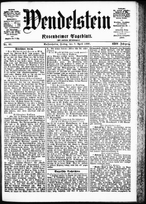 Wendelstein Freitag 7. April 1905