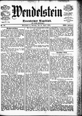 Wendelstein Sonntag 30. April 1905
