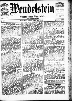 Wendelstein Freitag 5. Mai 1905