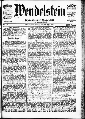 Wendelstein Sonntag 14. Mai 1905