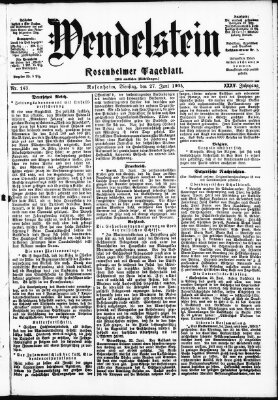 Wendelstein Dienstag 27. Juni 1905