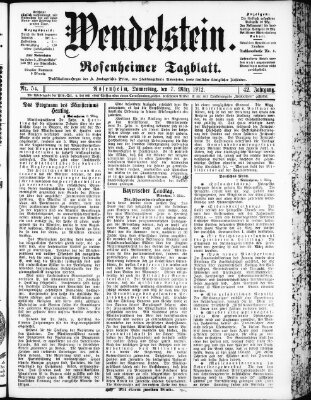 Wendelstein Donnerstag 7. März 1912