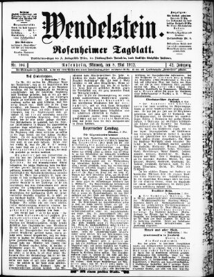 Wendelstein Mittwoch 8. Mai 1912