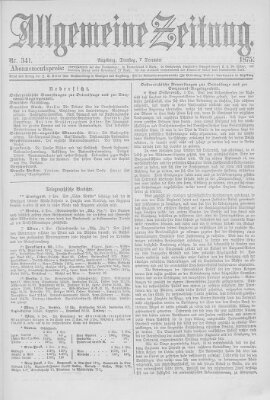 Allgemeine Zeitung Dienstag 7. Dezember 1875