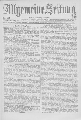 Allgemeine Zeitung Donnerstag 9. Dezember 1875