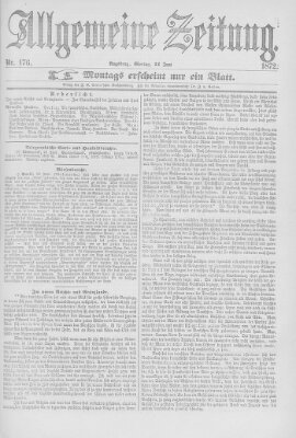 Allgemeine Zeitung Montag 24. Juni 1872