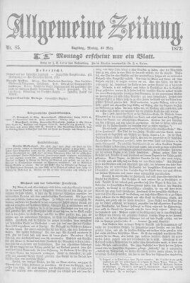Allgemeine Zeitung Montag 25. März 1872