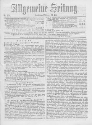 Allgemeine Zeitung Mittwoch 31. Mai 1871