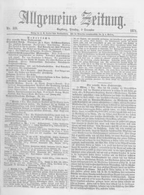 Allgemeine Zeitung Dienstag 5. Dezember 1871
