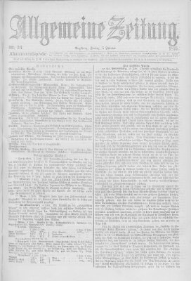 Allgemeine Zeitung Freitag 5. Februar 1875