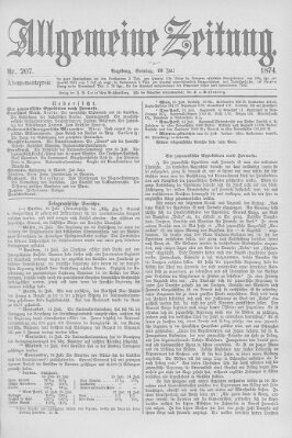 Allgemeine Zeitung Sonntag 26. Juli 1874