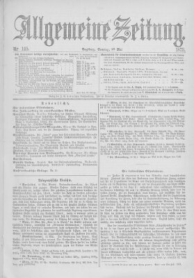 Allgemeine Zeitung Sonntag 25. Mai 1873