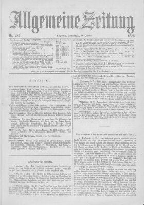 Allgemeine Zeitung Donnerstag 16. Oktober 1873