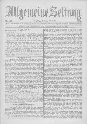 Allgemeine Zeitung Donnerstag 23. Oktober 1873