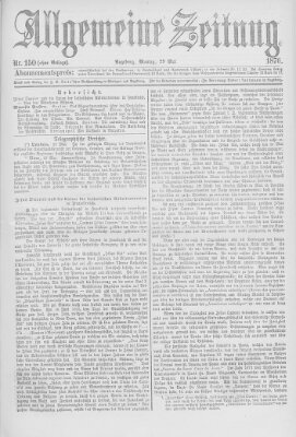 Allgemeine Zeitung Montag 29. Mai 1876