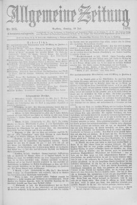 Allgemeine Zeitung Sonntag 23. Juli 1876