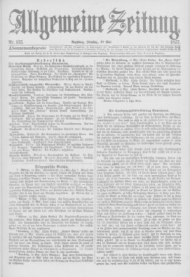 Allgemeine Zeitung Dienstag 15. Mai 1877