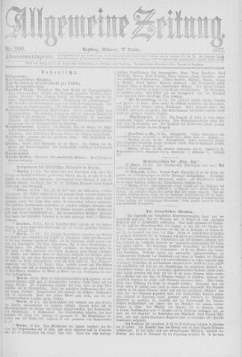 Allgemeine Zeitung Mittwoch 17. Oktober 1877
