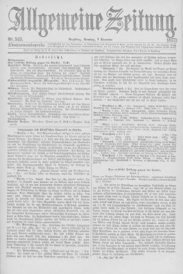Allgemeine Zeitung Sonntag 9. Dezember 1877