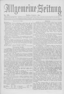 Allgemeine Zeitung Samstag 8. Mai 1875