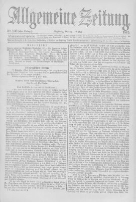 Allgemeine Zeitung Montag 10. Mai 1875
