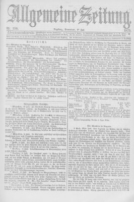 Allgemeine Zeitung Samstag 17. Juli 1875