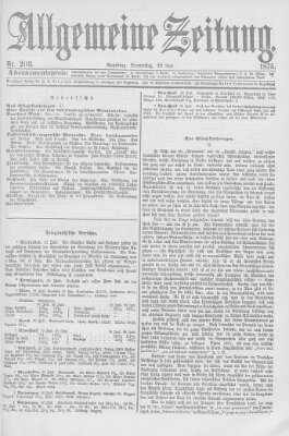 Allgemeine Zeitung Donnerstag 22. Juli 1875