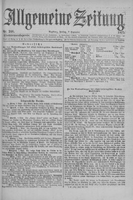Allgemeine Zeitung Freitag 3. September 1875